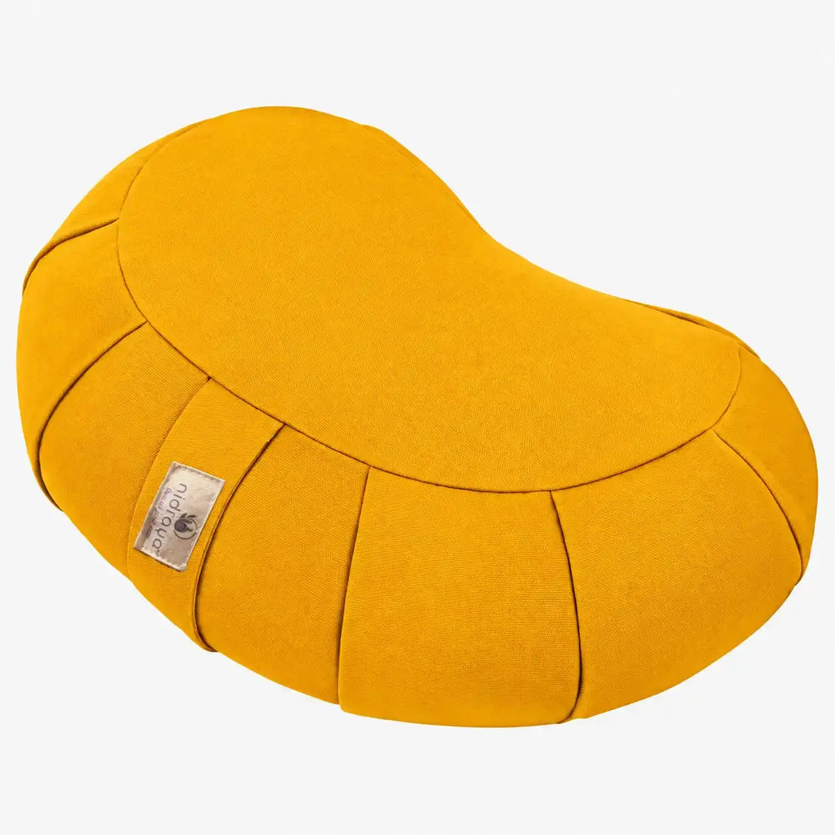 Nidraya Crescent Zafu Meditation Cushion – Mustard Yellow