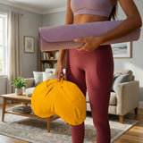 Nidraya Crescent Zafu Meditation Cushion – Mustard Yellow thumbnail