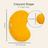 Nidraya Crescent Zafu Meditation Cushion – Mustard Yellow thumbnail