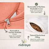 Nidraya Crescent Zafu Meditation Cushion – Peachy Pink thumbnail