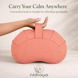 Nidraya Crescent Zafu Meditation Cushion – Peachy Pink thumbnail