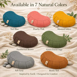 Nidraya Crescent Zafu Meditation Cushion – Peachy Pink thumbnail