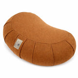 Nidraya Zafu Meditation Cushion With Buckwheat Hull Fill - Adjustable Yoga & Pilates Support Pillow - Crescent Cotton Cover With Handle (Ash Gray) Nidraya thumbnail