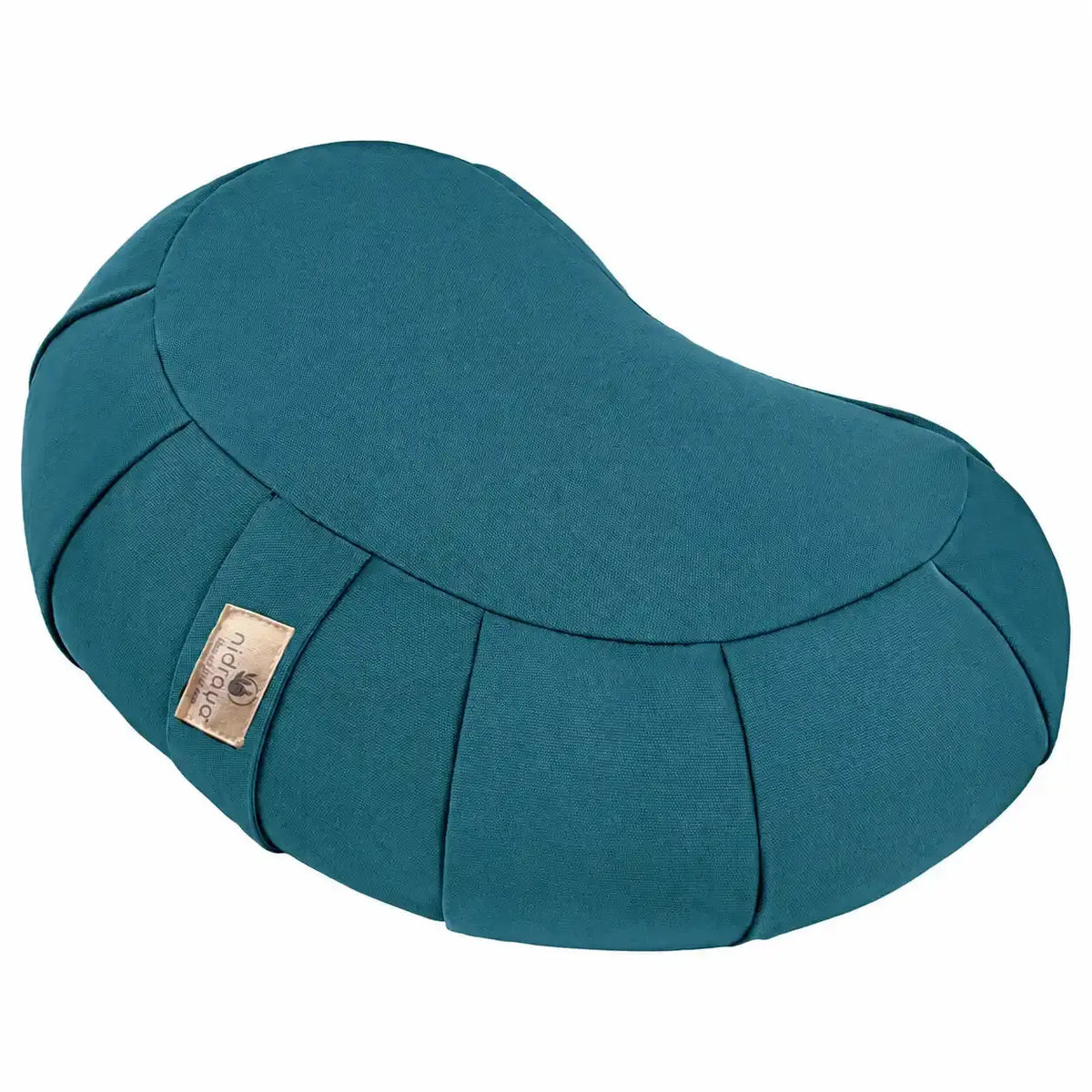 Nidraya Crescent Zafu Meditation Cushion – Teal Blue