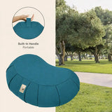Nidraya Crescent Zafu Meditation Cushion – Teal Blue thumbnail