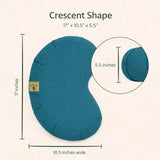 Nidraya Crescent Zafu Meditation Cushion – Teal Blue thumbnail
