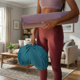 Nidraya Crescent Zafu Meditation Cushion – Teal Blue thumbnail